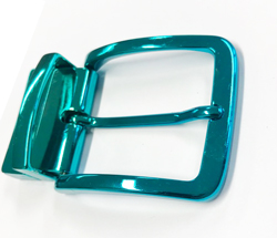 Ceramic coated turquoise belt buckle by Devanet